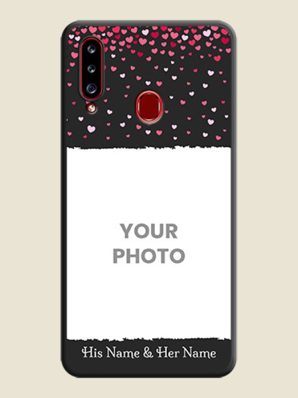 Custom Fall in Love with Your Partner  on Photo on Space Black Soft Matte Phone Cover - Galaxy A20s - alternate view