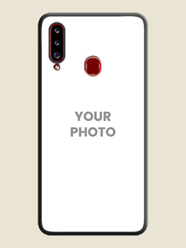 Custom Full Single Pic Upload On Space Black Personalized Soft Matte Phone Covers -Samsung Galaxy A20S - alternate view