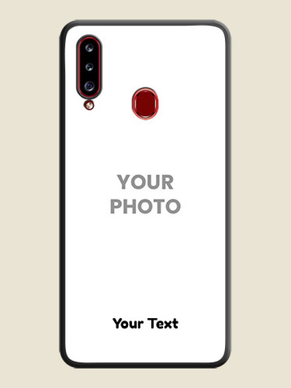Custom Full Single Pic Upload With Text On Space Black Personalized Soft Matte Phone Covers -Samsung Galaxy A20S - alternate view