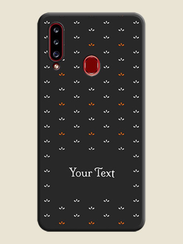 Custom Simple Pattern With Custom Text On Space Black Personalized Soft Matte Phone Covers -Samsung Galaxy A20S - alternate view