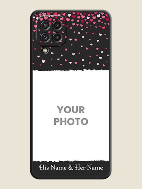 Custom Fall in Love with Your Partner  on Photo on Space Black Soft Matte Phone Cover - Galaxy A22 4G - alternate view