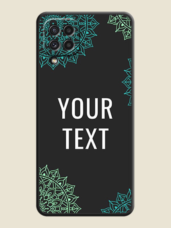 Custom Your Name with Floral Design on Space Black Custom Soft Matte Back Cover - Galaxy A22 4G - alternate view