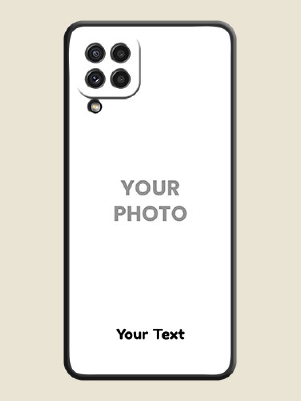 Custom Full Single Pic Upload With Text On Space Black Personalized Soft Matte Phone Covers -Samsung Galaxy A22 4G - alternate view