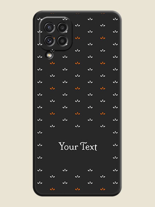 Custom Simple Pattern With Custom Text On Space Black Personalized Soft Matte Phone Covers -Samsung Galaxy A22 4G - alternate view