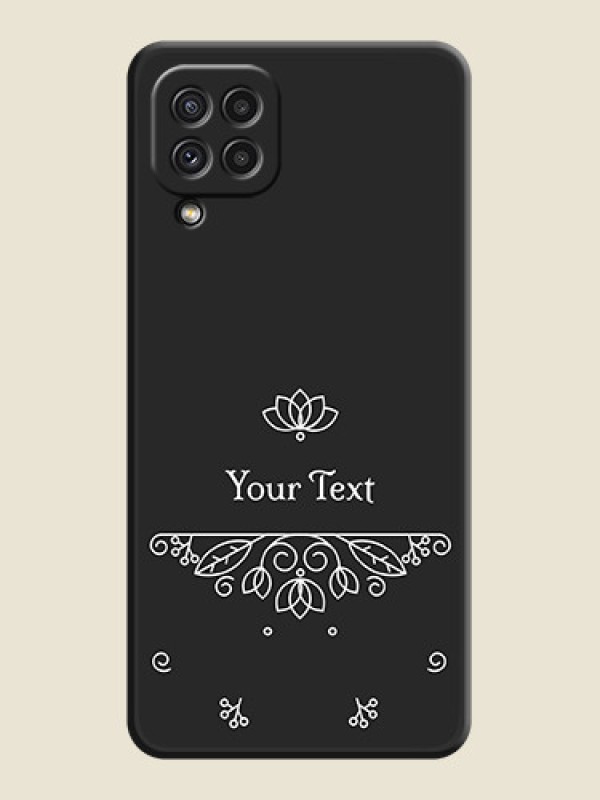 Custom Lotus Garden Custom Text On Space Black Personalized Soft Matte Phone Covers -Samsung Galaxy A22 4G - alternate view