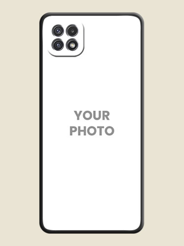 Custom Full Single Pic Upload On Space Black Personalized Soft Matte Phone Covers -Samsung Galaxy A22 5G - alternate view