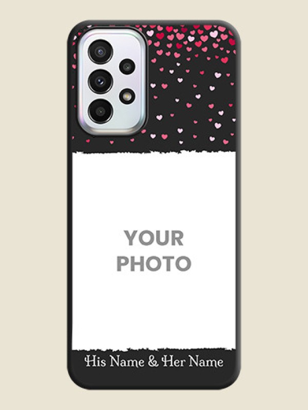 Custom Fall in Love with Your Partner  on Photo on Space Black Soft Matte Phone Cover - Galaxy A23 - alternate view