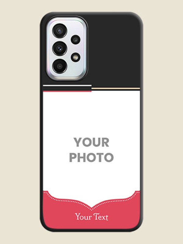 Custom Classic Plain Design with Name on Photo on Space Black Soft Matte Phone Cover - Galaxy A23 - alternate view
