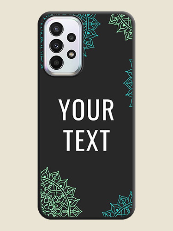 Custom Your Name with Floral Design on Space Black Custom Soft Matte Back Cover - Galaxy A23 - alternate view