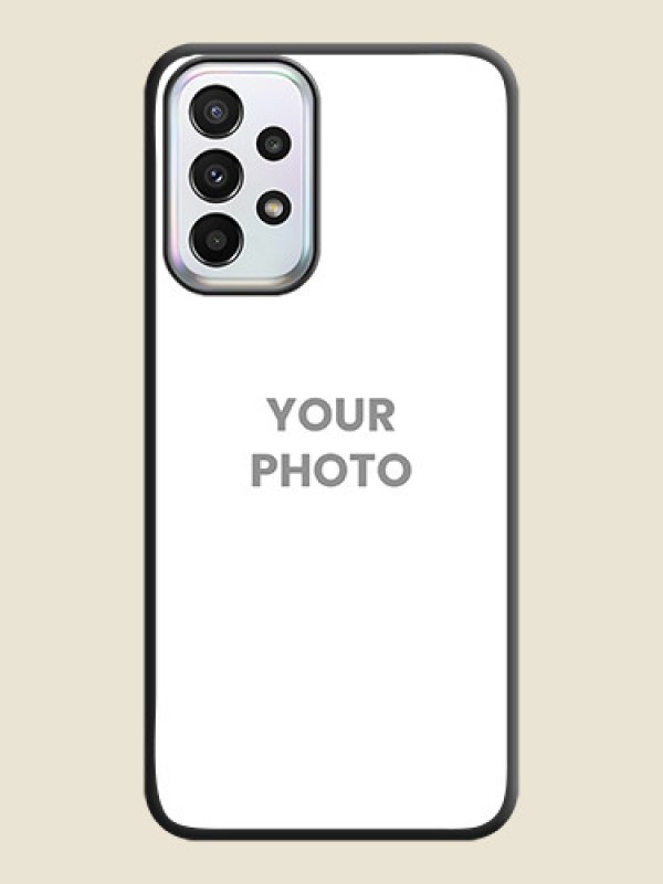 Custom Full Single Pic Upload On Space Black Personalized Soft Matte Phone Covers -Samsung Galaxy A23 5G - alternate view