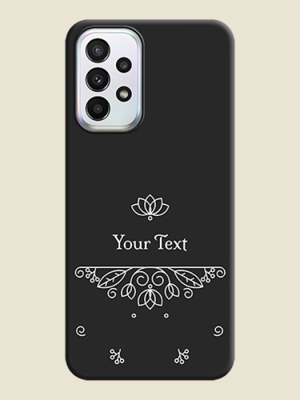 Custom Lotus Garden Custom Text On Space Black Personalized Soft Matte Phone Covers -Samsung Galaxy A23 5G - alternate view