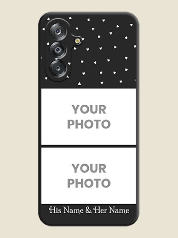 Custom Miniature Love Symbols with Name On Space Black Custom Soft Matte Mobile Back Cover - Samsung Galaxy A26 5G - alternate view