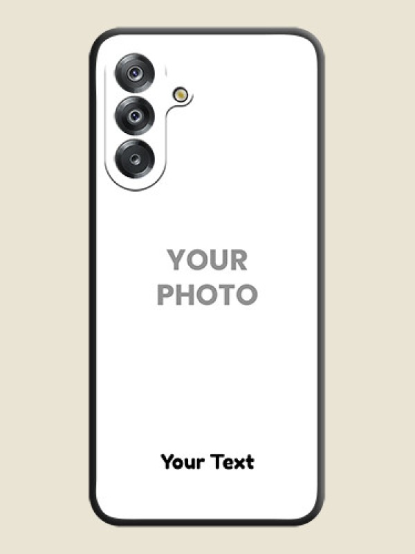 Custom Full Single Pic Upload With Text On Space Black Custom Soft Matte Mobile Back Cover - Samsung Galaxy A26 5G - alternate view