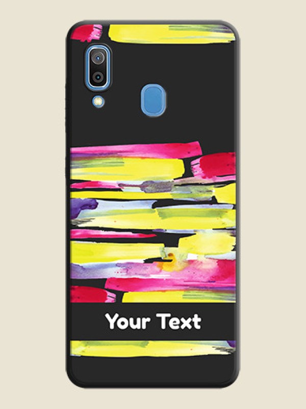 Custom Brush Coloured on Space Black Personalized Soft Matte Phone Covers - Galaxy A30 - alternate view