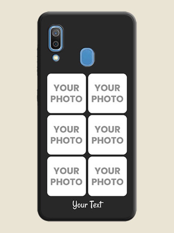Custom Floral Art with 6 Image Holder - Photo on Space Black Soft Matte Mobile Case - Galaxy A30 - alternate view