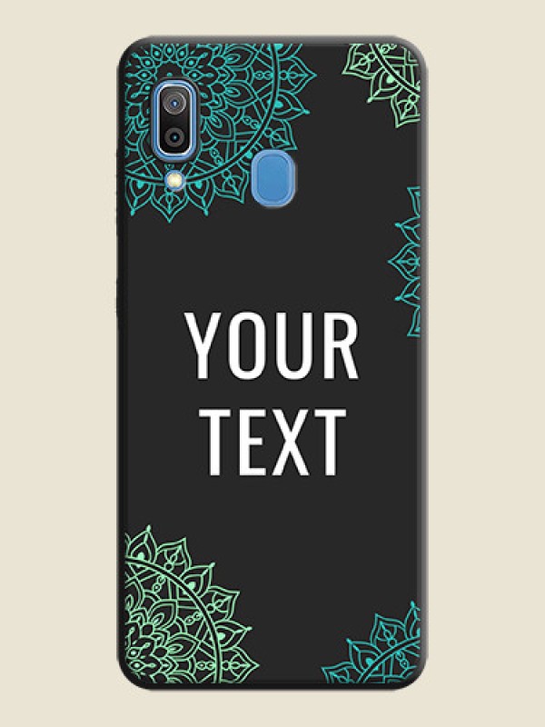 Custom Your Name with Floral Design on Space Black Custom Soft Matte Back Cover - Galaxy A30 - alternate view