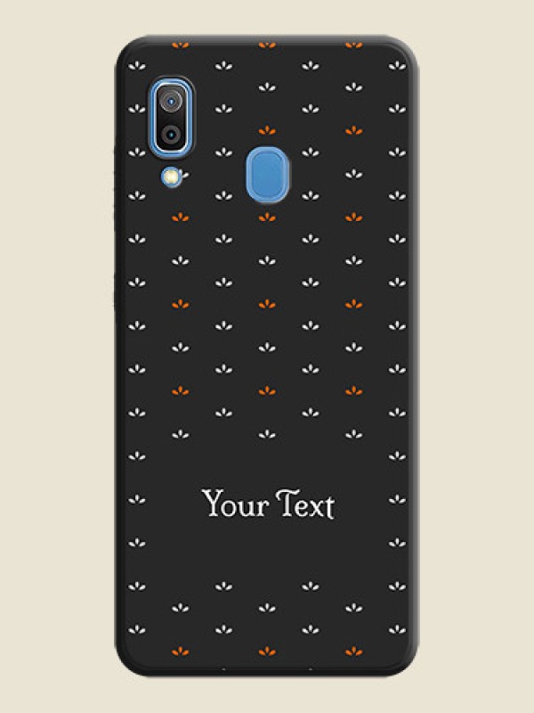 Custom Simple Pattern With Custom Text On Space Black Personalized Soft Matte Phone Covers -Samsung Galaxy A30 - alternate view