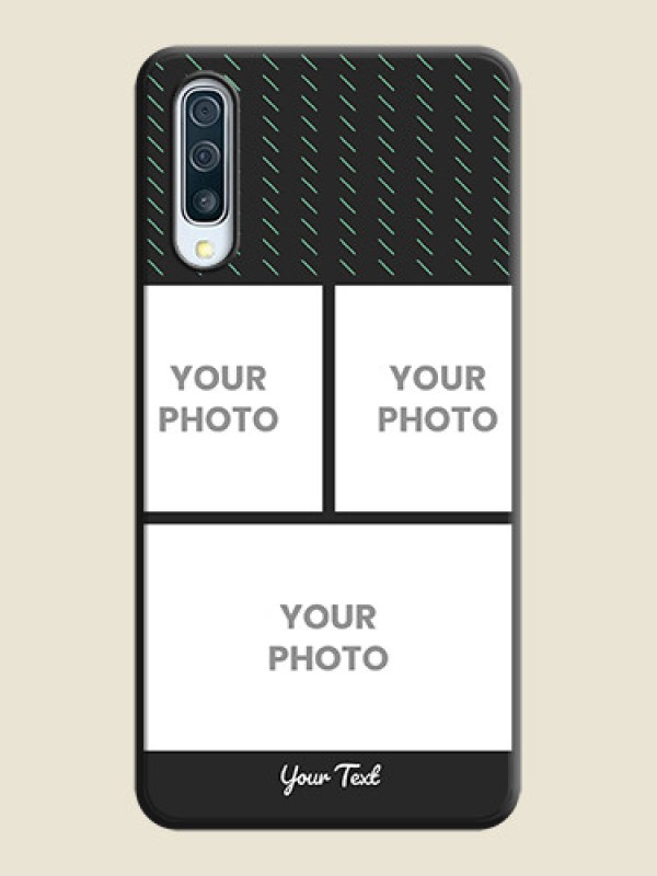 Custom Cross Dotted Pattern with 2 Image Holder  on Personalised Space Black Soft Matte Cases - Galaxy A30S - alternate view