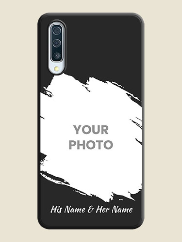 Custom Grunge Brush Strokes - Photo on Space Black Soft Matte Back Cover - Galaxy A30S - alternate view
