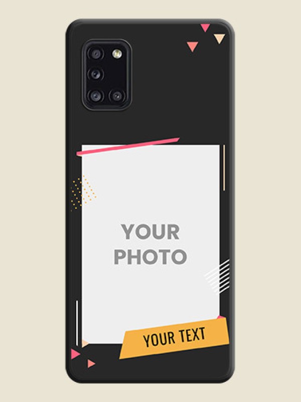 Custom Photo Frame with Triangle Small Dots on Photo on Space Black Soft Matte Back Cover - Galaxy A31 - alternate view