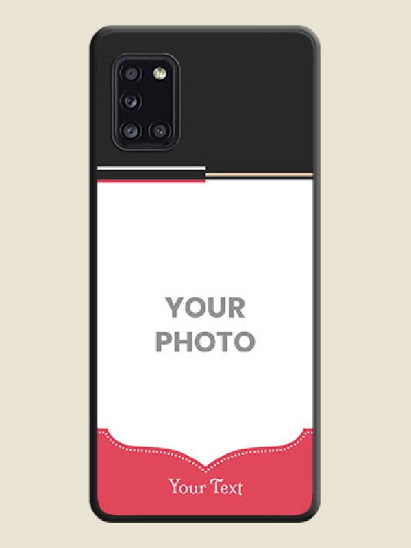 Custom Classic Plain Design with Name on Photo on Space Black Soft Matte Phone Cover - Galaxy A31 - alternate view