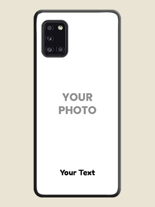 Custom Full Single Pic Upload With Text On Space Black Personalized Soft Matte Phone Covers -Samsung Galaxy A31 - alternate view