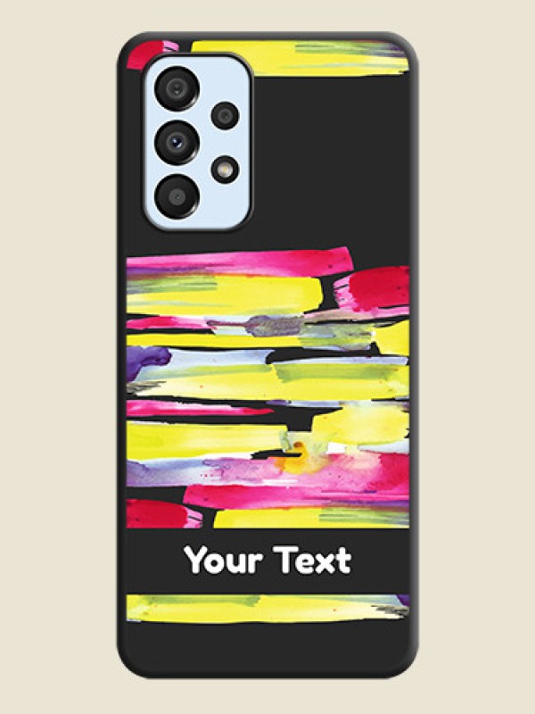 Custom Brush Coloured on Space Black Personalized Soft Matte Phone Covers - Galaxy A33 5G - alternate view