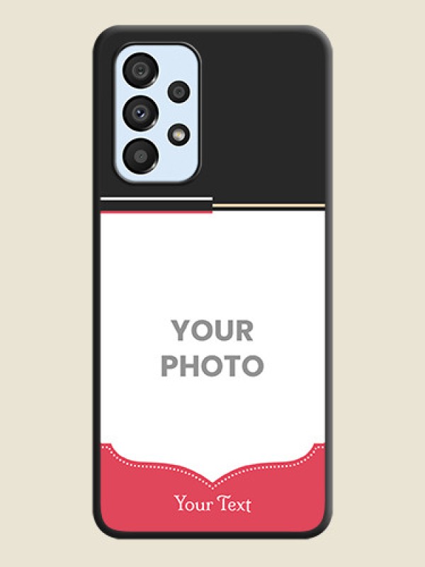 Custom Classic Plain Design with Name on Photo on Space Black Soft Matte Phone Cover - Galaxy A33 5G - alternate view