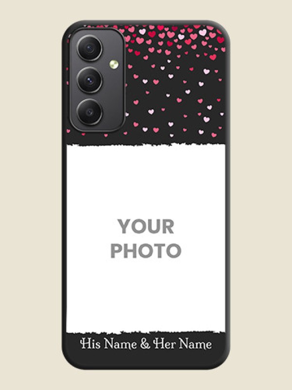 Custom Fall in Love with Your Partner  on Photo on Space Black Soft Matte Phone Cover - Galaxy A34 5G - alternate view