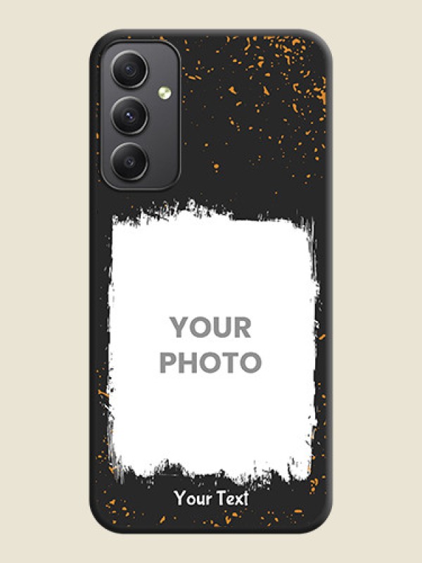 Custom Spray Free Design on Photo on Space Black Soft Matte Phone Cover - Galaxy A34 5G - alternate view