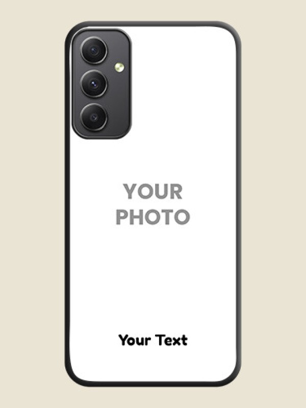 Custom Full Single Pic Upload With Text On Space Black Personalized Soft Matte Phone Covers -Samsung Galaxy A34 5G - alternate view