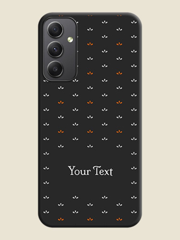 Custom Simple Pattern With Custom Text On Space Black Personalized Soft Matte Phone Covers -Samsung Galaxy A34 5G - alternate view