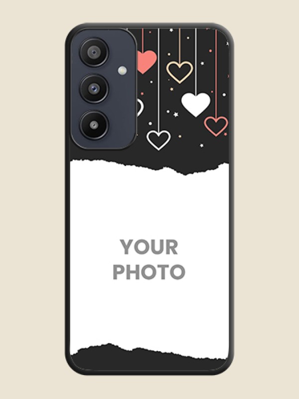 Custom Love Hangings with Splash Wave Picture on Space Black Custom Soft Matte Phone Back Cover - Galaxy A35 5G - alternate view