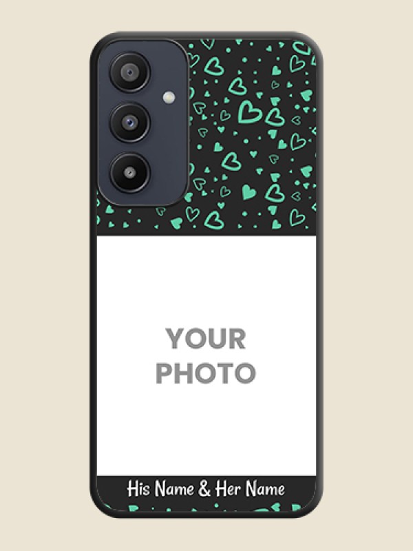 Custom Sea Green Indefinite Love Pattern - Photo on Space Black Soft Matte Mobile Cover - Galaxy A35 5G - alternate view