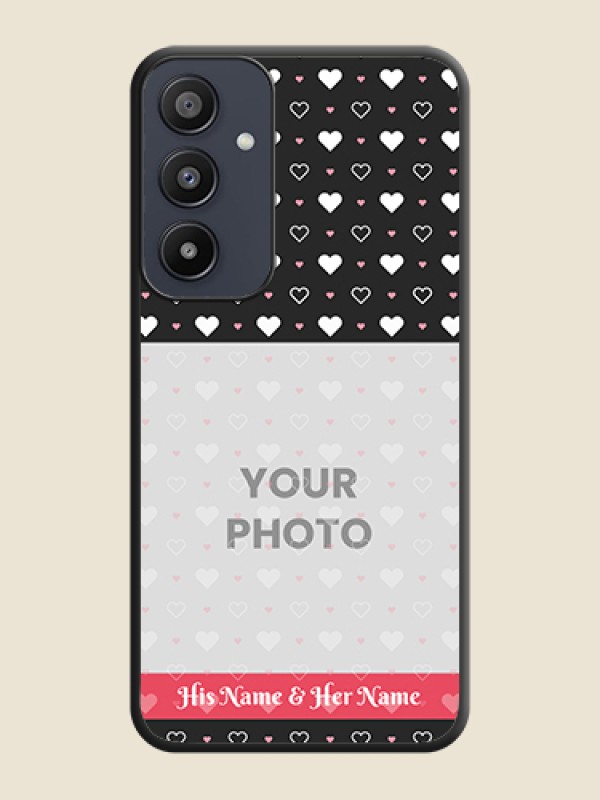 Custom White Color Love Symbols with Text Design - Photo on Space Black Soft Matte Phone Cover - Galaxy A35 5G - alternate view