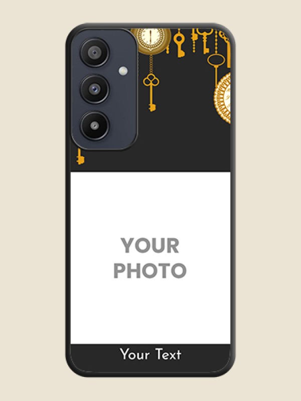 Custom Decorative Design with Text on Space Black Custom Soft Matte Back Cover - Galaxy A35 5G - alternate view