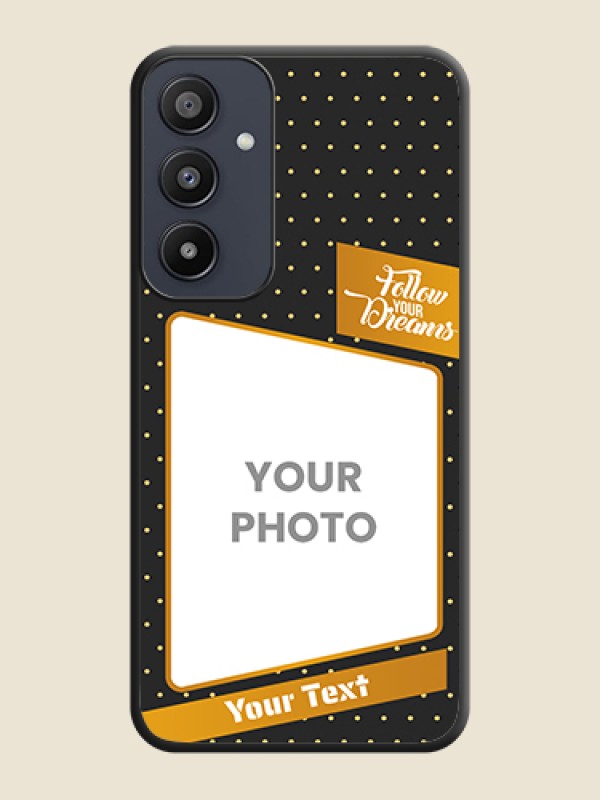 Custom Follow Your Dreams with White Dots on Space Black Custom Soft Matte Phone Cases - Galaxy A35 5G - alternate view
