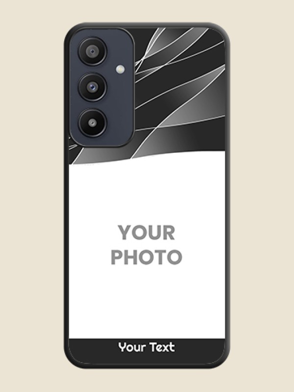 Custom Mixed Wave Lines - Photo on Space Black Soft Matte Mobile Cover - Galaxy A35 5G - alternate view