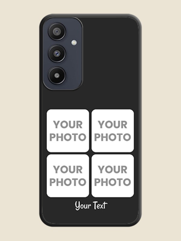Custom Floral Art with 6 Image Holder - Photo on Space Black Soft Matte Mobile Case - Galaxy A35 5G - alternate view