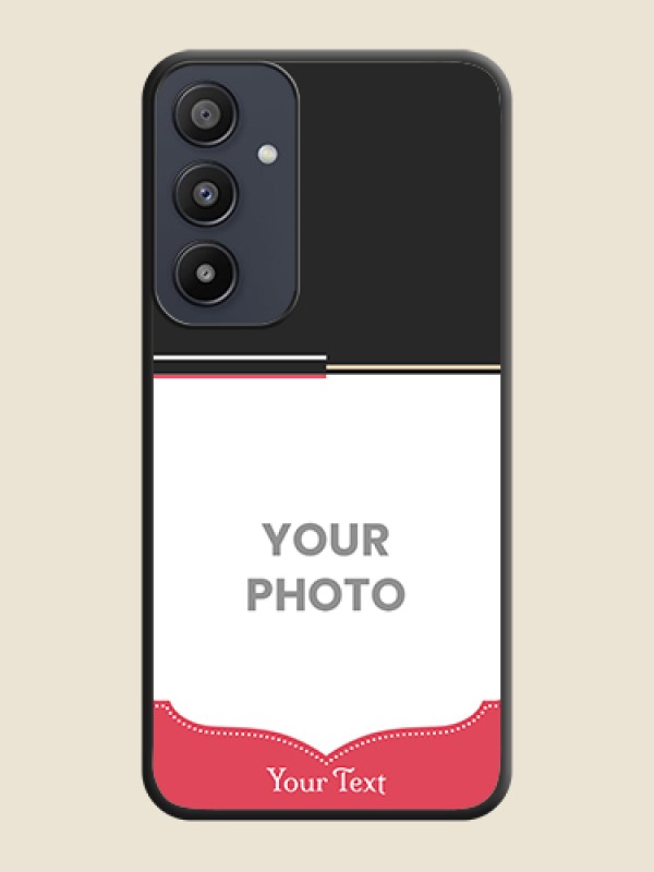 Custom Classic Plain Design with Name - Photo on Space Black Soft Matte Phone Cover - Galaxy A35 5G - alternate view