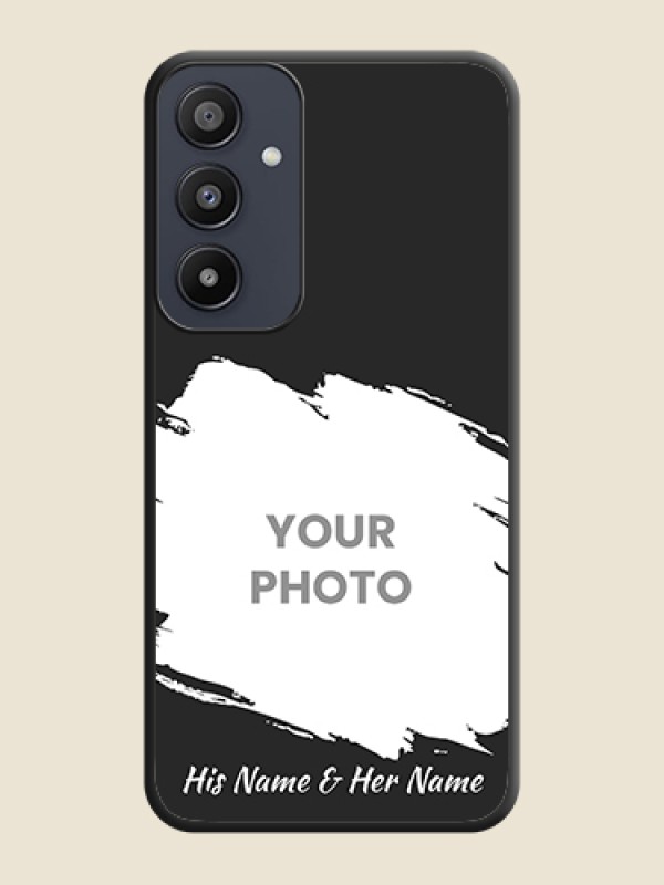 Custom Grunge Brush Strokes - Photo on Space Black Soft Matte Back Cover - Galaxy A35 5G - alternate view