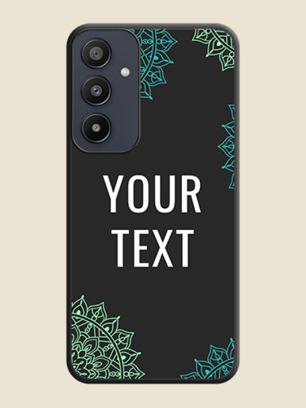 Custom Your Name with Floral Design on Space Black Custom Soft Matte Back Cover - Galaxy A35 5G - alternate view