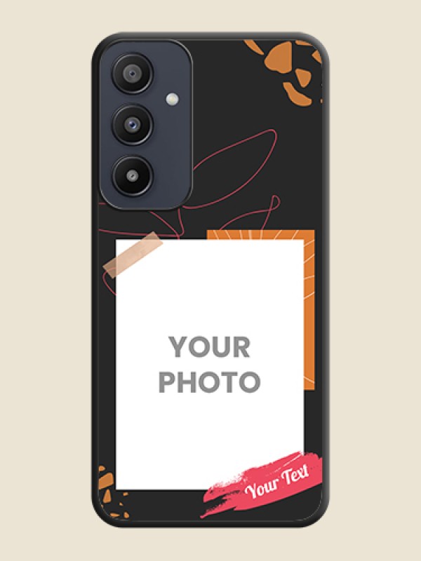Custom Orange Photo Frame on Space Black Custom Soft Matte Phone Back Cover - Galaxy A35 5G - alternate view