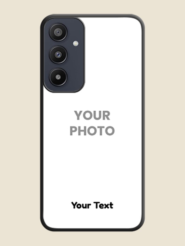 Custom Full Single Pic Upload With Text On Space Black Personalized Soft Matte Phone Covers - Galaxy A35 5G - alternate view