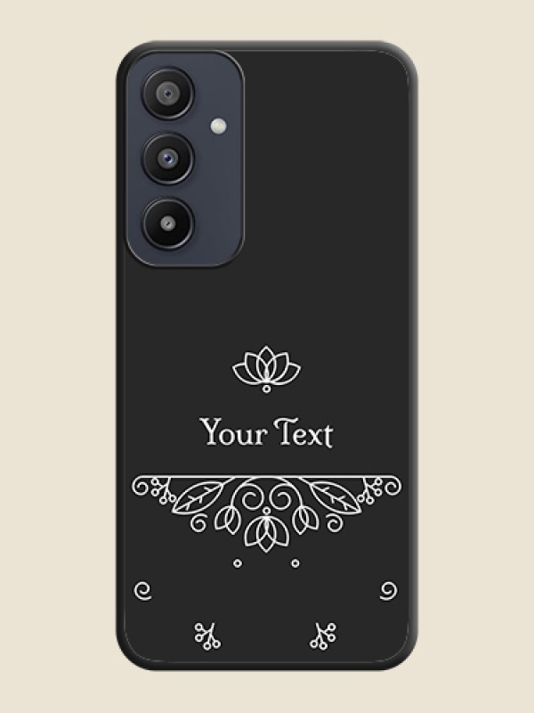 Custom Lotus Garden Custom Text On Space Black Personalized Soft Matte Phone Covers - Galaxy A35 5G - alternate view