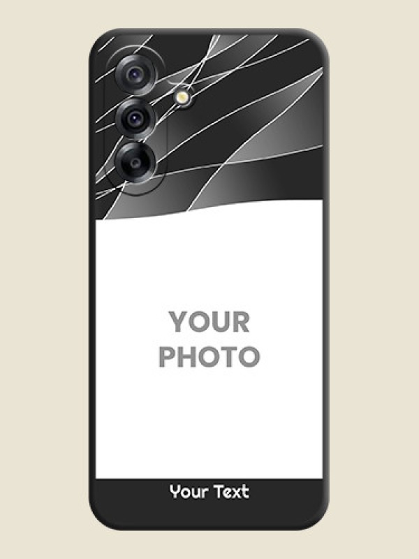 Custom Mixed Wave Lines on Photo On Space Black Custom Soft Matte Mobile Back Cover - Samsung Galaxy A36 5G - alternate view