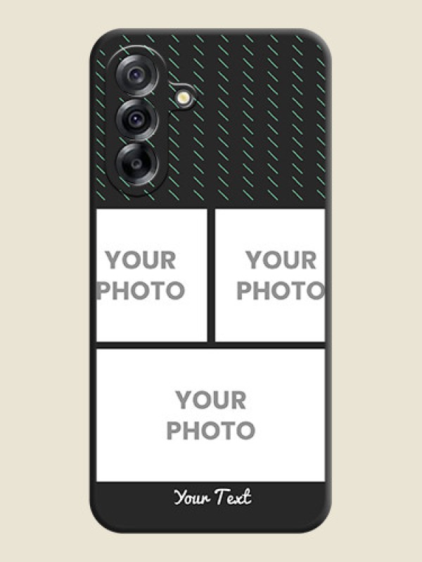 Custom Cross Dotted Pattern with 2 Image Holder On Space Black Custom Soft Matte Mobile Back Cover - Samsung Galaxy A36 5G - alternate view