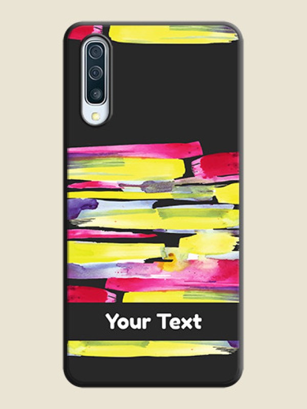 Custom Brush Coloured on Space Black Personalized Soft Matte Phone Covers - Galaxy A50 - alternate view