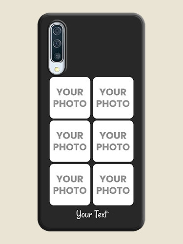 Custom Floral Art with 6 Image Holder - Photo on Space Black Soft Matte Mobile Case - Galaxy A50 - alternate view