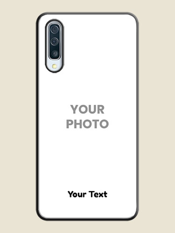 Custom Full Single Pic Upload With Text On Space Black Personalized Soft Matte Phone Covers -Samsung Galaxy A50 - alternate view